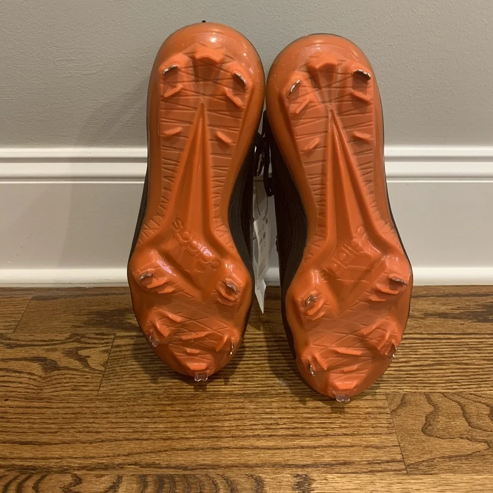 Adidas Adizero Afterburner 8 Black Orange Metal Baseball Cleats Men's 14 H00975